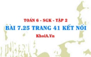 Bài 7.25 trang 41 Toán 6 Tập 2 Kết nối tri thức